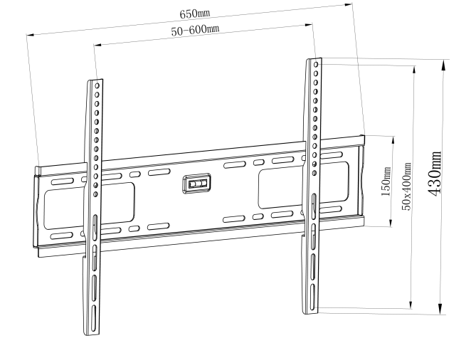 AV545-W LCD LED Fix Wall Mount bracket 32-75"