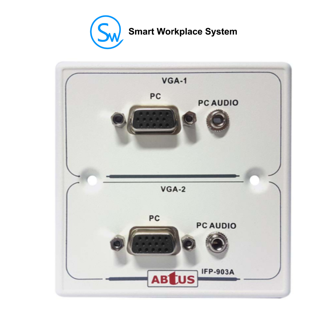 ABtUS IFP-903A Faceplate with 2 VGA 2PC Audio Beige w/o Back Box