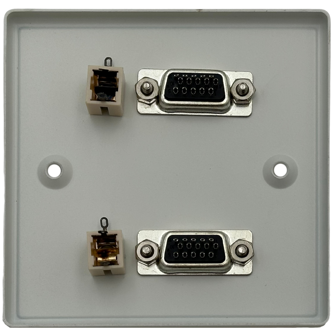 ABtUS IFP-903A Faceplate with 2 VGA 2PC Audio Beige w/o Back Box