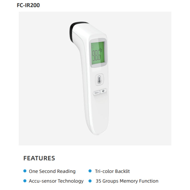 FC-IR200 Finicare Non-Contact Forehead IR
Thermometer