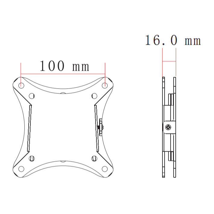 ABtUS LED LCD Monitor Wall Mount (Fixed) 10" - 27"