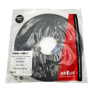 ABtUS HDMI Cable Flat AWG24 Male to Male 15M V1.4