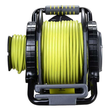 MASTERPLUG 30M+3M Anti-Twist Reverse Reel 1 IP54 Socket + LED, 13A Fused (Size: M)