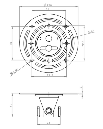 Camera Ceiling Mount Bracket