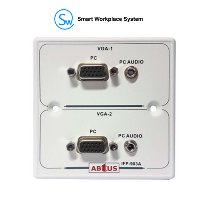 ABtUS IFP-903A Faceplate with 2 VGA 2PC Audio Beige w/o Back Box