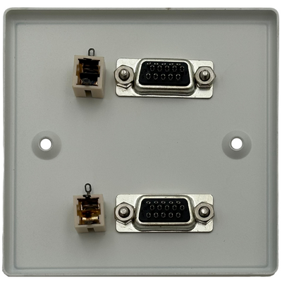 ABtUS IFP-903A Faceplate with 2 VGA 2PC Audio Beige w/o Back Box