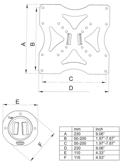 ABtUS LED LCD Wall Mount (Fixed) 17" - 32" Monitor