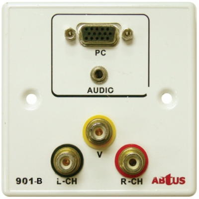 ABtUS IFP-901 3RCA 1 VGA, 1 Audio, Black  w/o Back Box