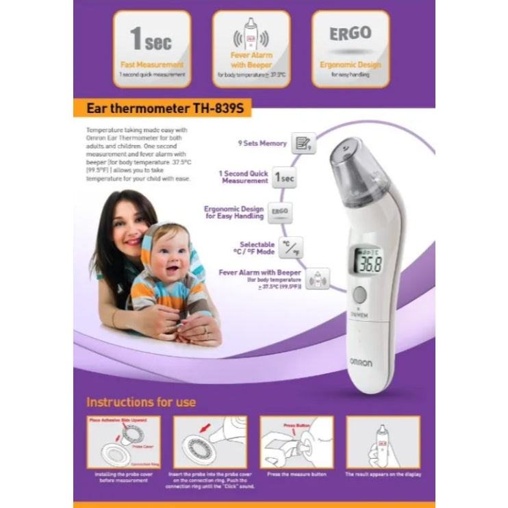 Omron TH839S Digital Ear IR Thermometer