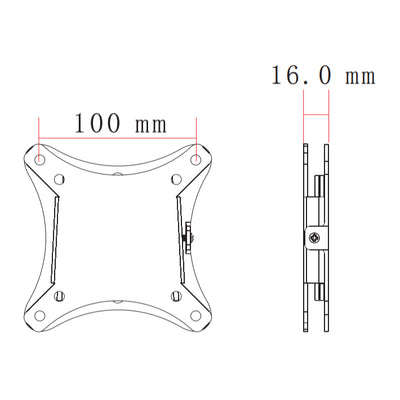 ABtUS LED LCD Monitor Wall Mount (Fixed) 10" - 27"