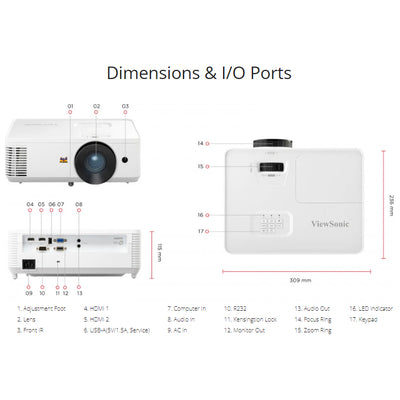 Viewsonic 4,500 ANSI Lumens WXGA Projector